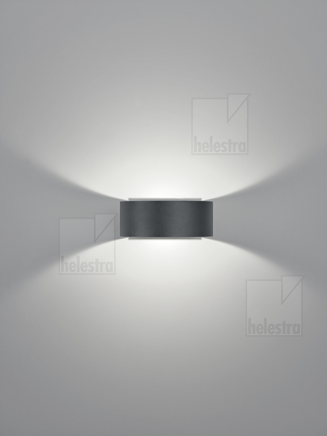 Helestra FOSCA  lampada a parete alluminio nero opaco