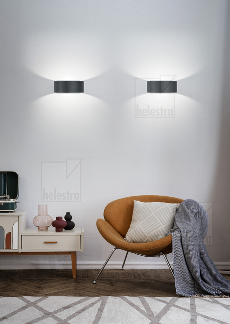 Helestra FOSCA  wall luminaire aluminium mat black