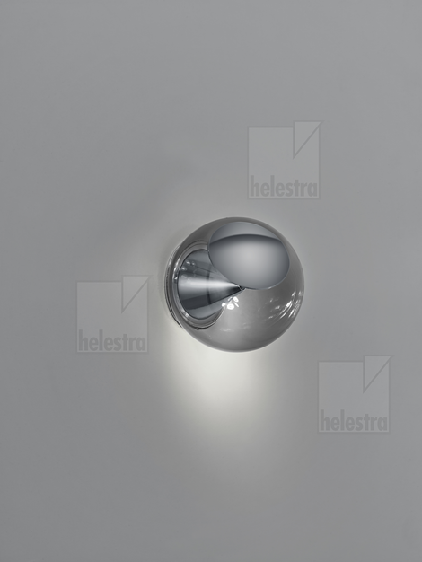 Helestra PINO lampada da parete/soffitto alluminio cromato