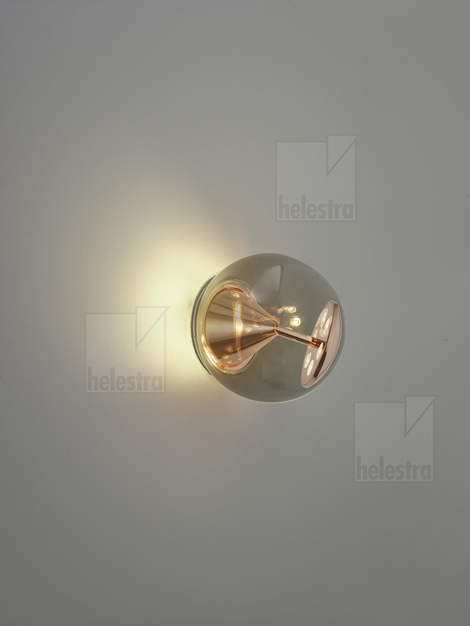 Helestra PINO lampada da parete/soffitto alluminio Oro rosa