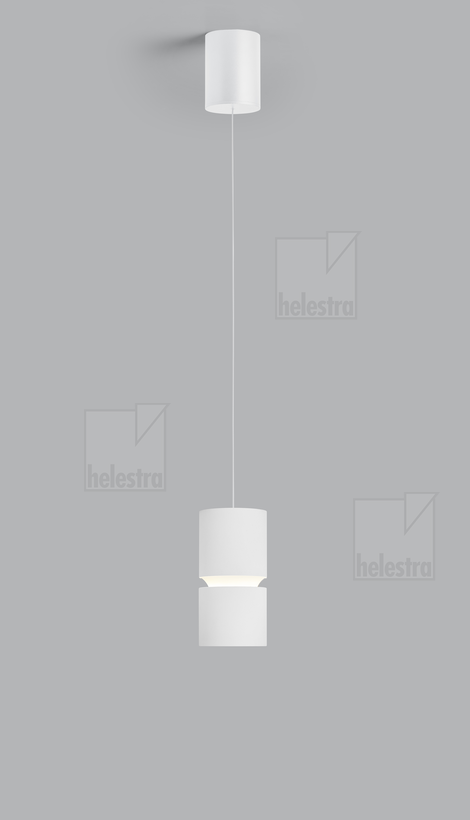Helestra ROK  suspension lumineuse aluminium blanc mat