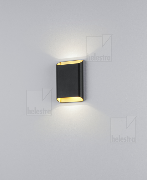 Helestra TOCO  wall luminaire aluminium black -gold