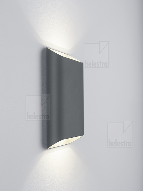 Helestra TOCO44  lampada a parete alluminio grafite