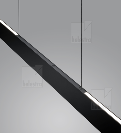 Helestra VANA  suspension lumineuse aluminium noir mat